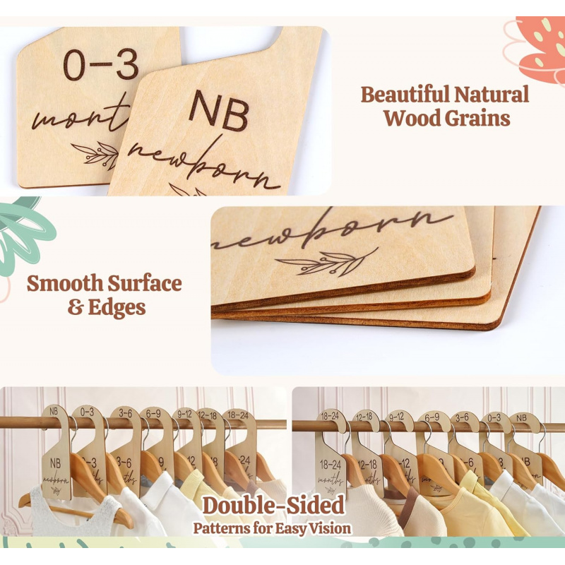 7PCS/SET Baby Closet Dividers  - đánh giá và giá Closet Organizer Baby