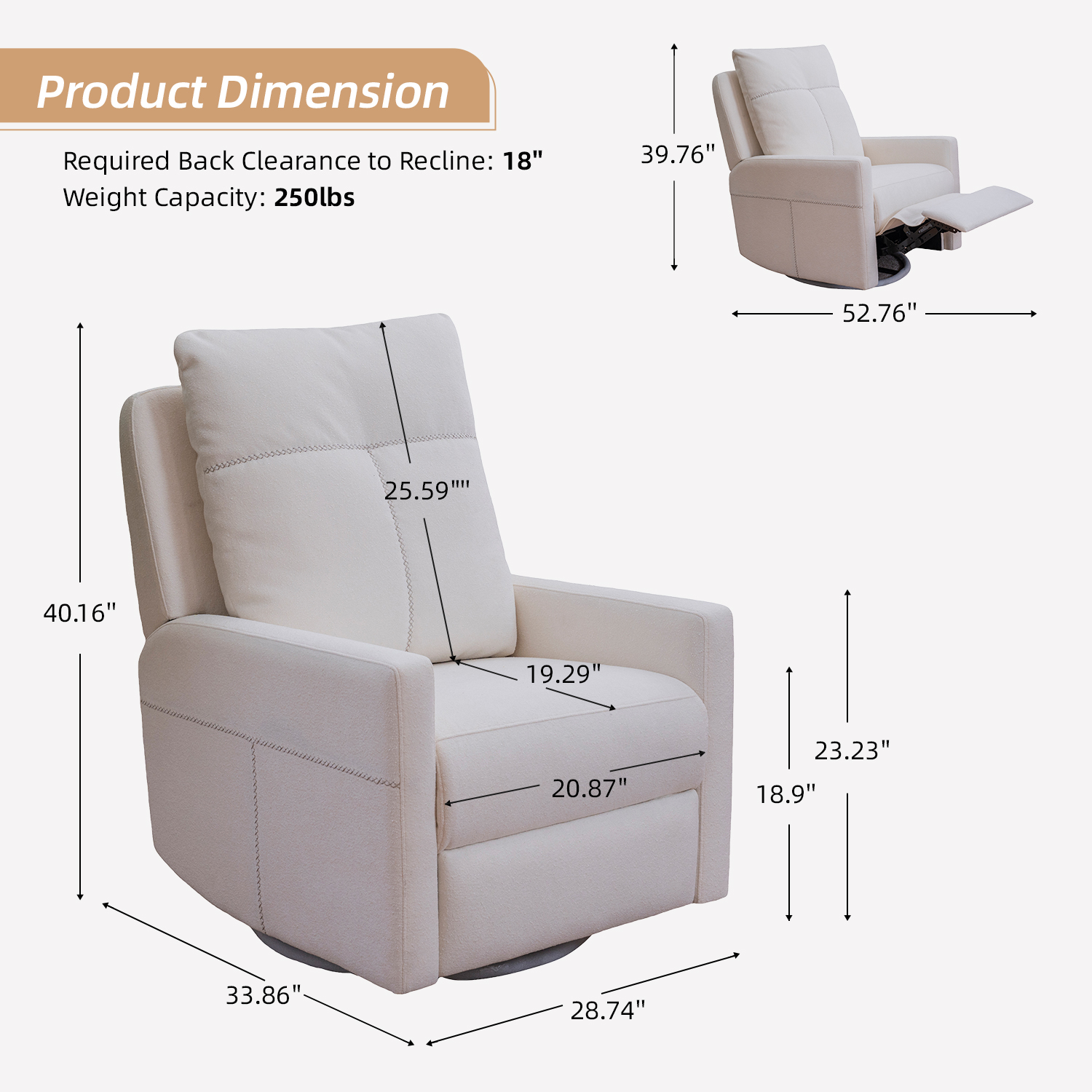 Swivel Glider Recliner Chair M - đánh giá và giá Baby Nursery Glider Chair