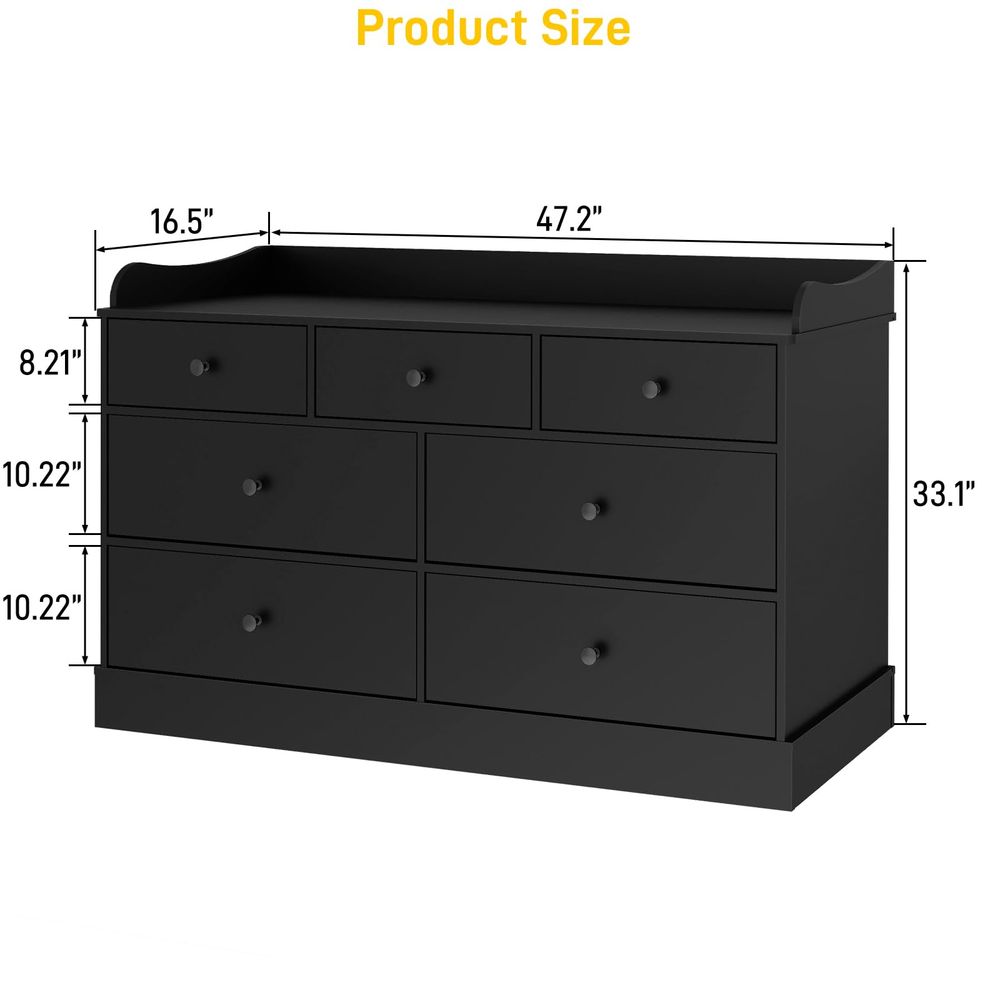 Kids Dresser Cabinet with 7 Dr - đánh giá và giá Baby Nursery Chest Of Drawers