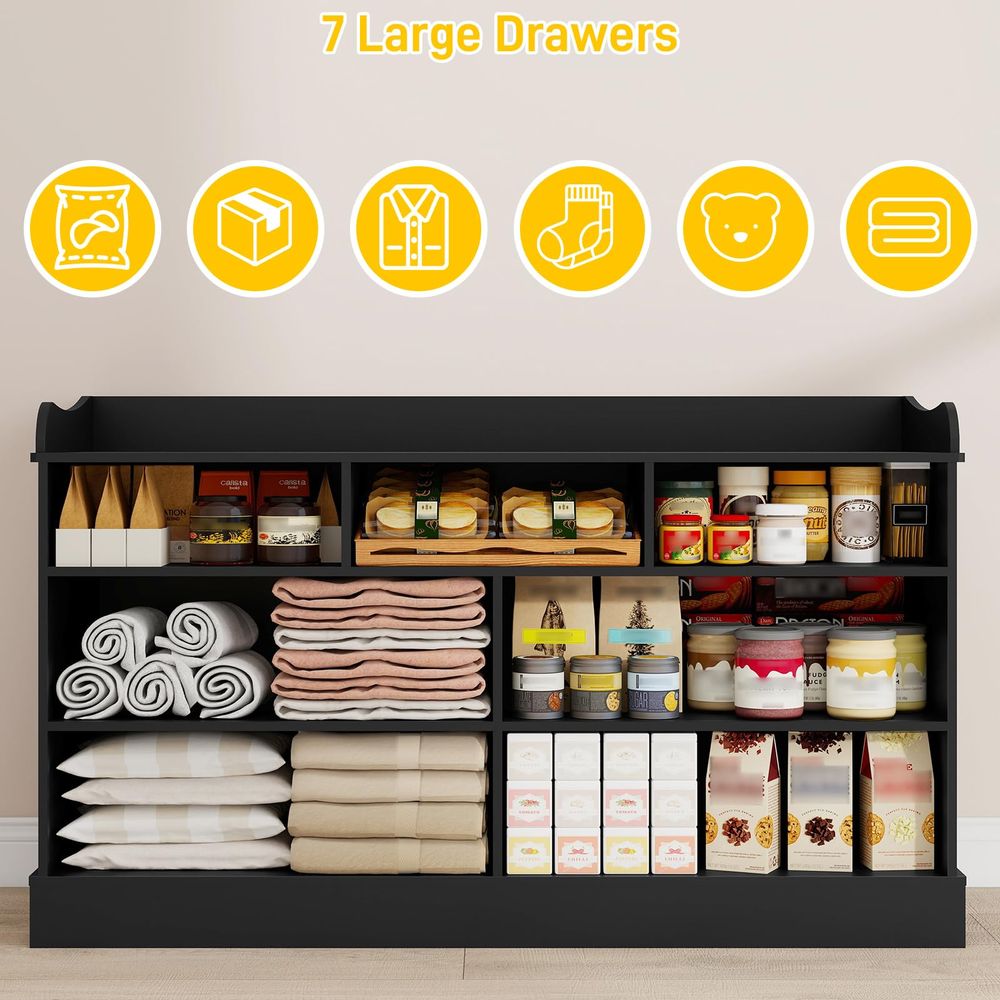 Kids Dresser Cabinet with 7 Dr - đánh giá và giá Baby Nursery Chest Of Drawers
