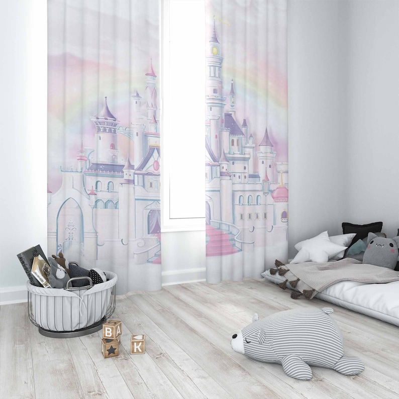 Princess Castle Nursery Curtai - đánh giá và giá Baby Nursery Blackout Curtains