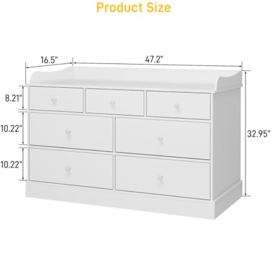 Dresser Cabinet with 7 Drawers - đánh giá và giá Baby Nursery Chest Of Drawers