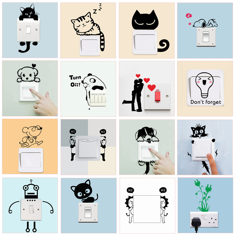 Funny Patterns Switch Stickers - đánh giá và giá Baby Nursery Wall Mural