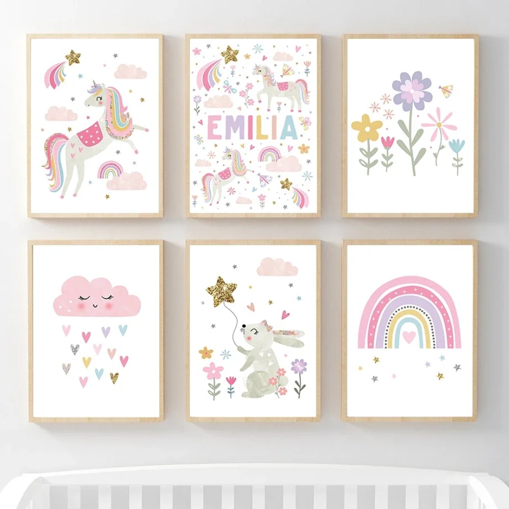 Pink Unicorn Rabbit Rainbow Cl - đánh giá và giá Baby Nursery Ornaments