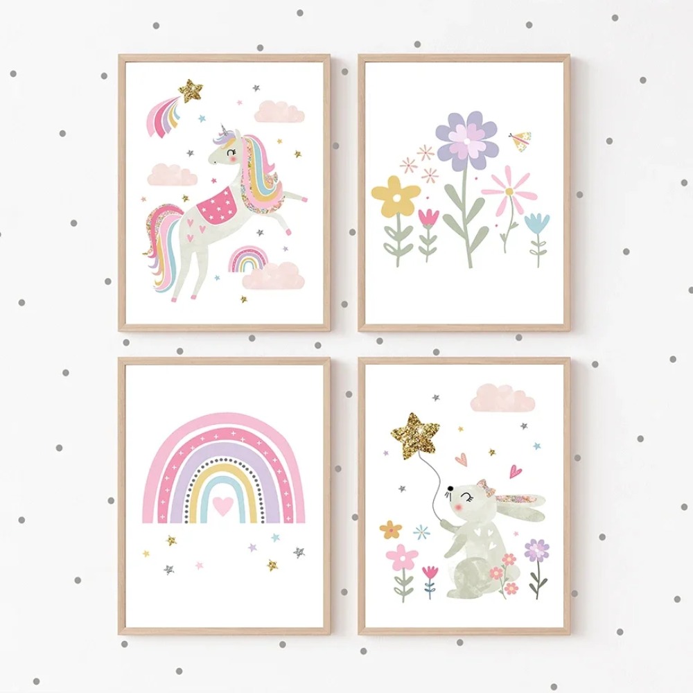 Pink Unicorn Rabbit Rainbow Cl - đánh giá và giá Baby Nursery Ornaments