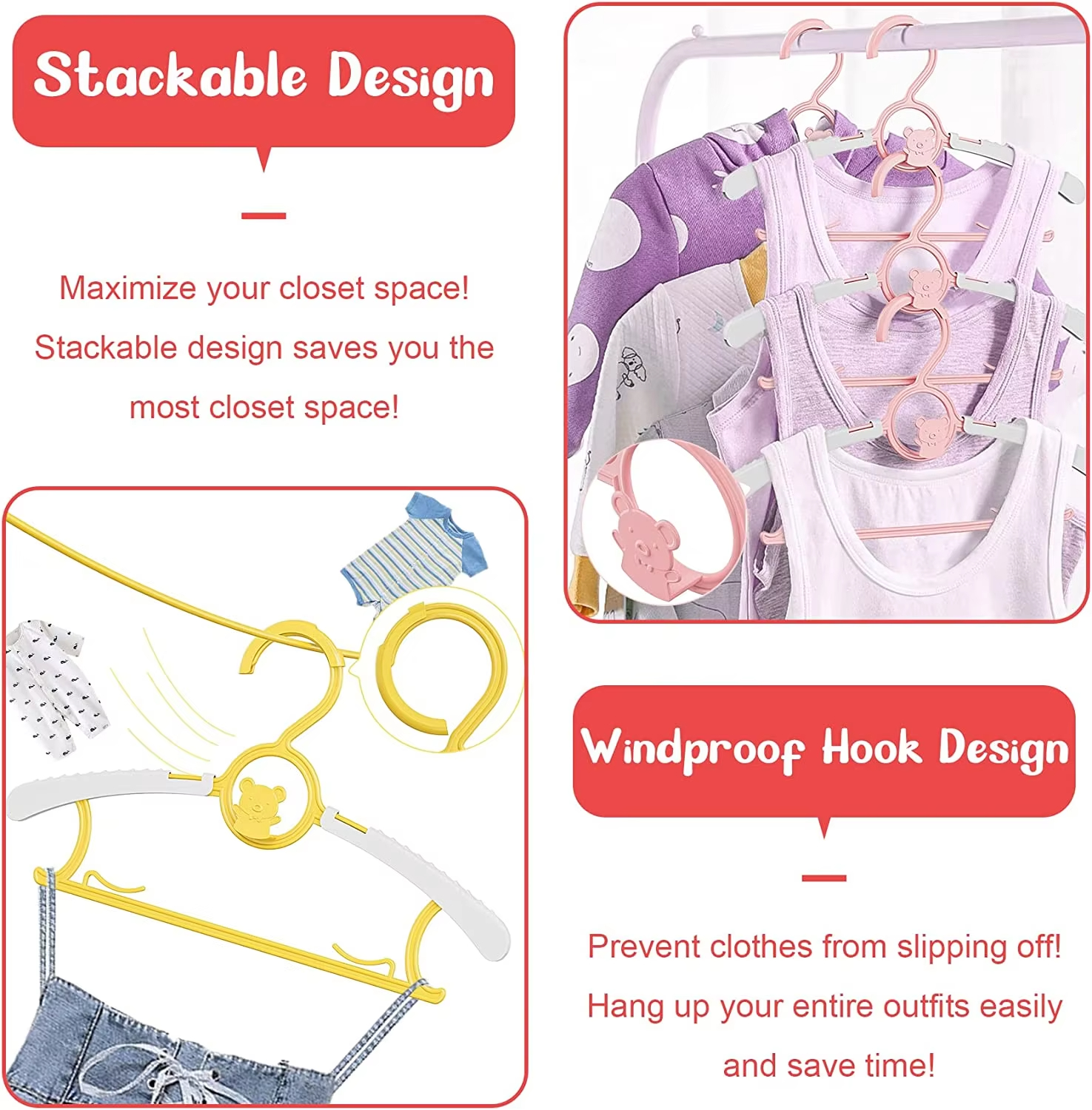 10Pack Anti-Slip Baby Clothes  - đánh giá và giá Closet Organizer Baby