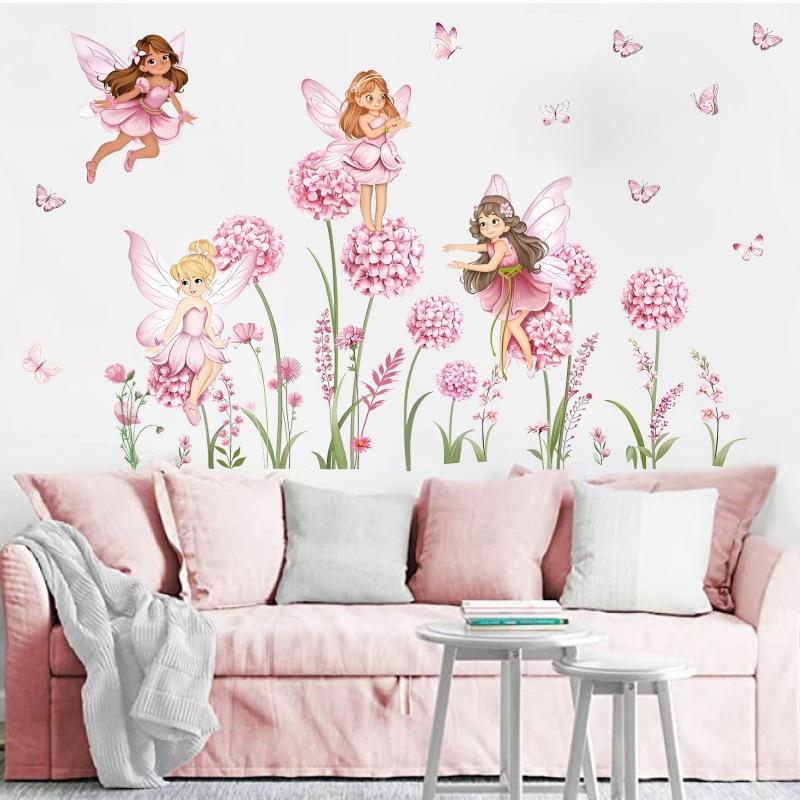 Z. Cartoon Pink Flower Fairy D - đánh giá và giá Baby Nursery Pink