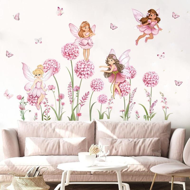 Z. Cartoon Pink Flower Fairy D - đánh giá và giá Baby Nursery Pink