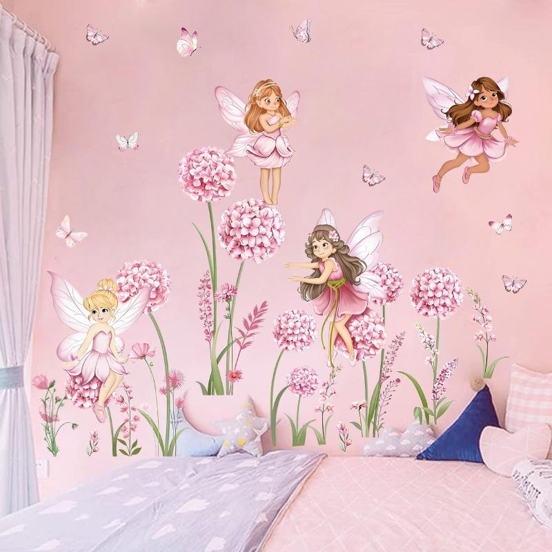 Z. Cartoon Pink Flower Fairy D - đánh giá và giá Baby Nursery Pink