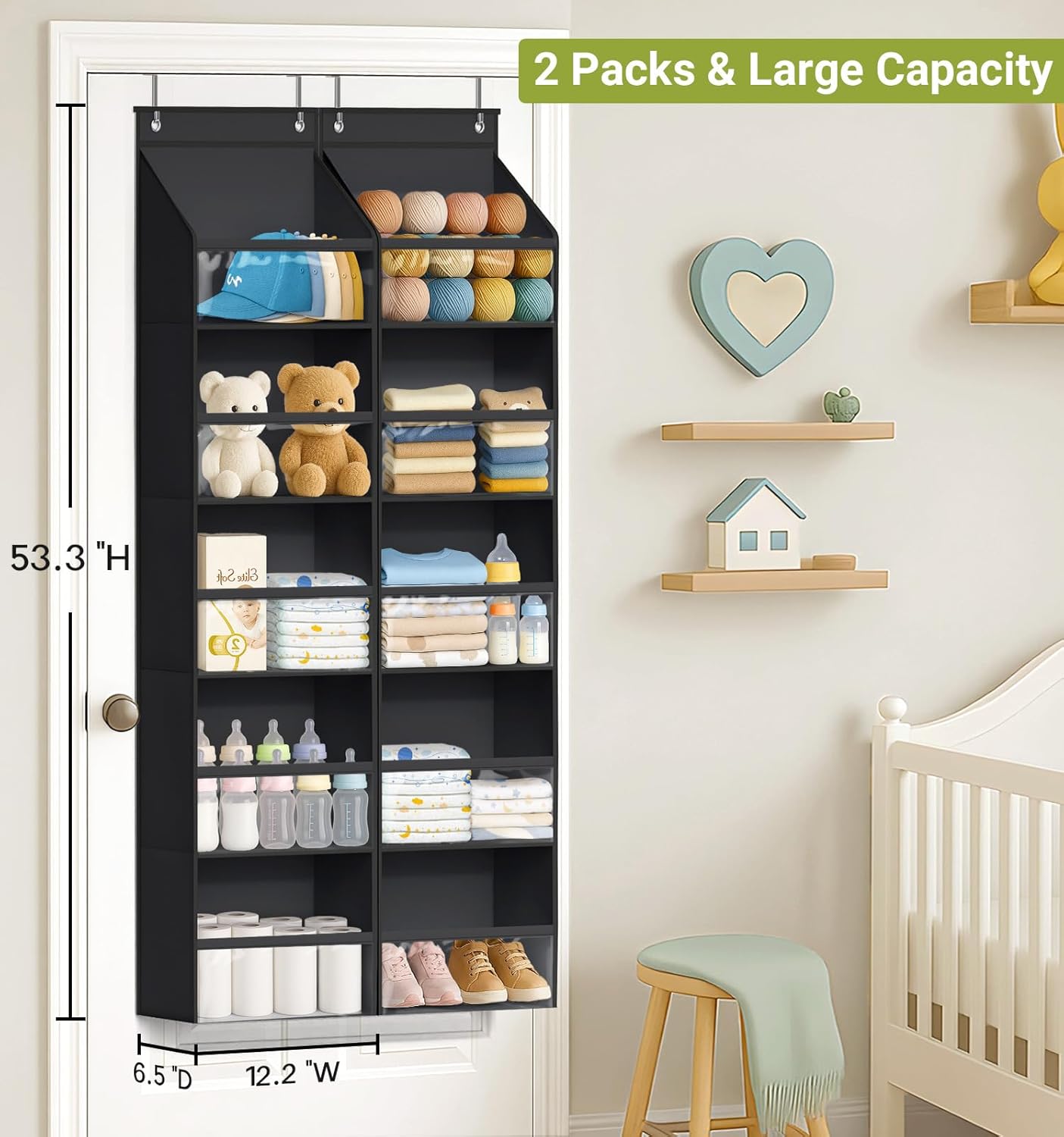2 Pack Over the Door Organizer - đánh giá và giá Closet Organizer Baby