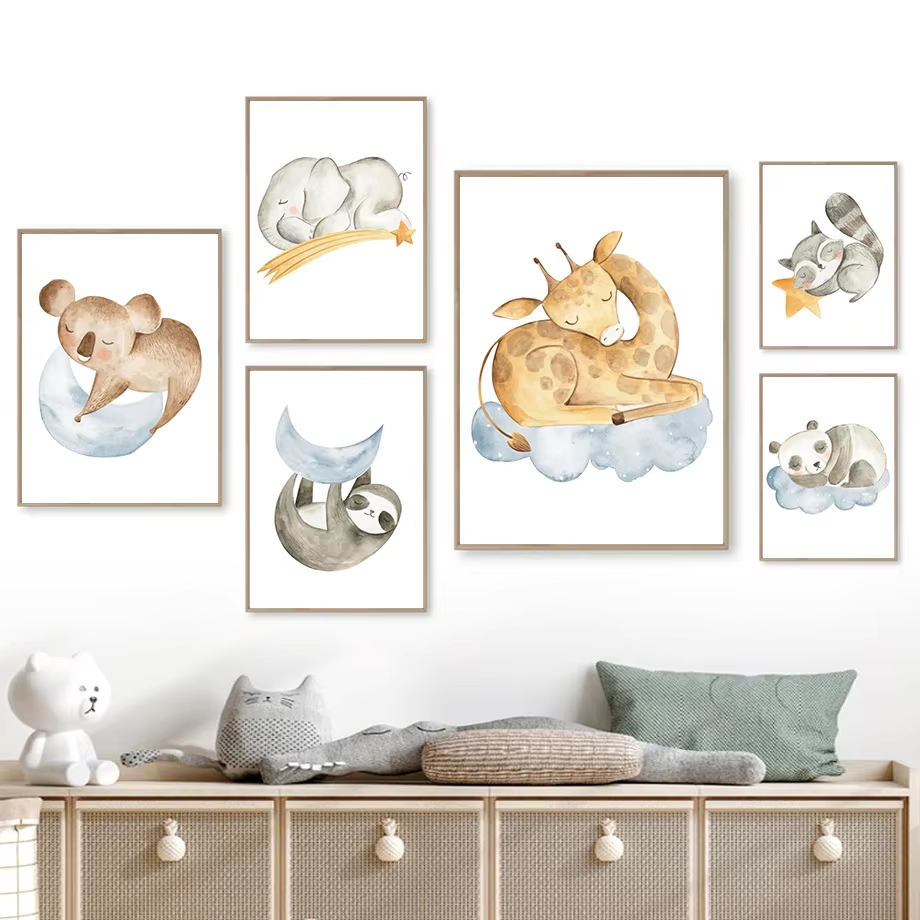 Giraffe Raccoon Panda Sloth Nu - đánh giá và giá Baby Nursery Mirror