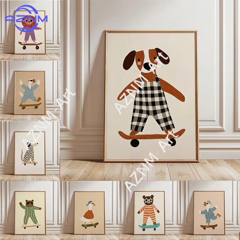 1PC Funny Animal Skateboarding - đánh giá và giá Baby Nursery Ornaments