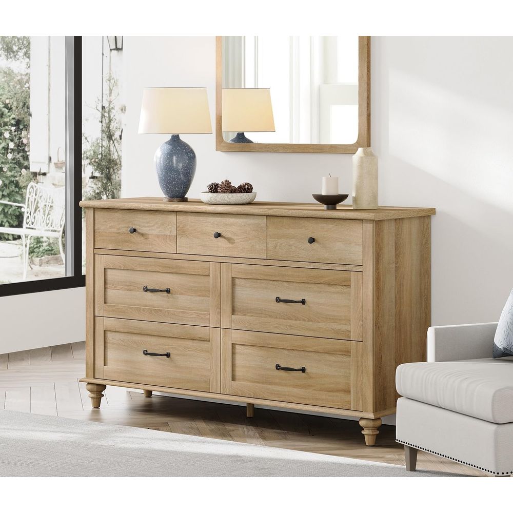 Wide Kids Dresser with 7 Drawe - đánh giá và giá Baby Nursery Chest Of Drawers