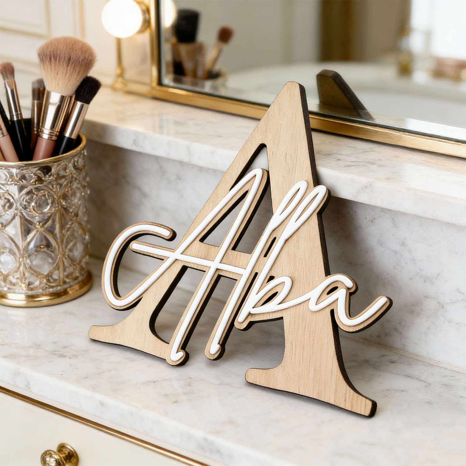 1pc Double-layer Wooden Name D - đánh giá và giá Baby Nursery Ornaments