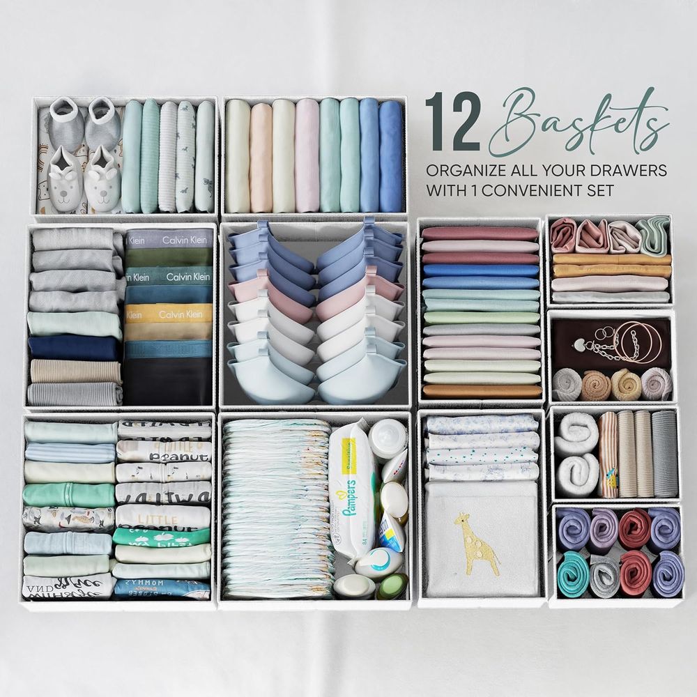 Organizer Clothes Set 12 White - đánh giá và giá Closet Organizer Baby