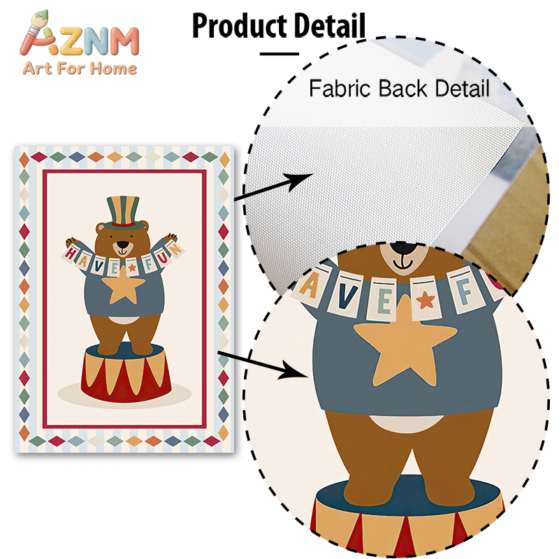 Circus Bear Magician Dog Quote - đánh giá và giá Baby Nursery Ornaments