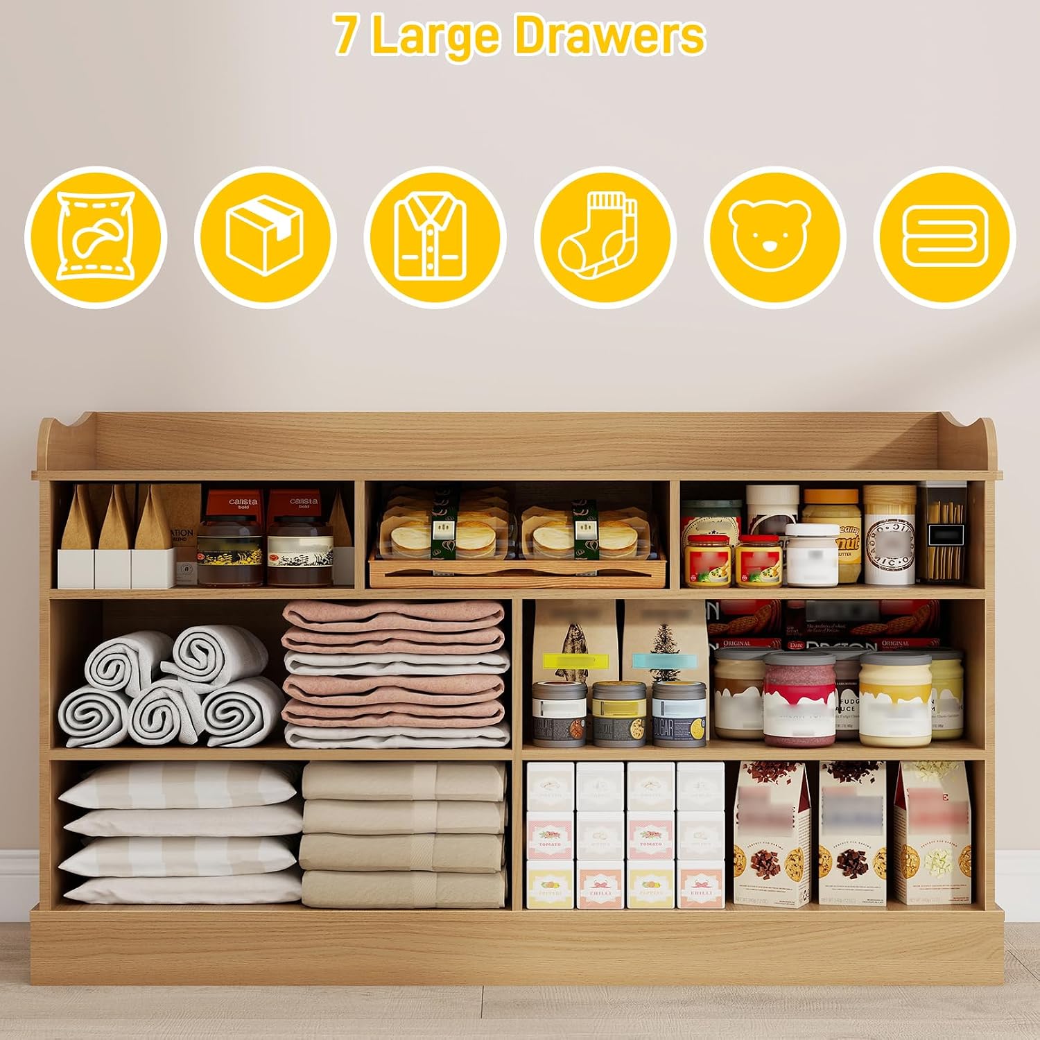 Kids Dresser Cabinet with 7 Dr - đánh giá và giá Baby Nursery Chest Of Drawers
