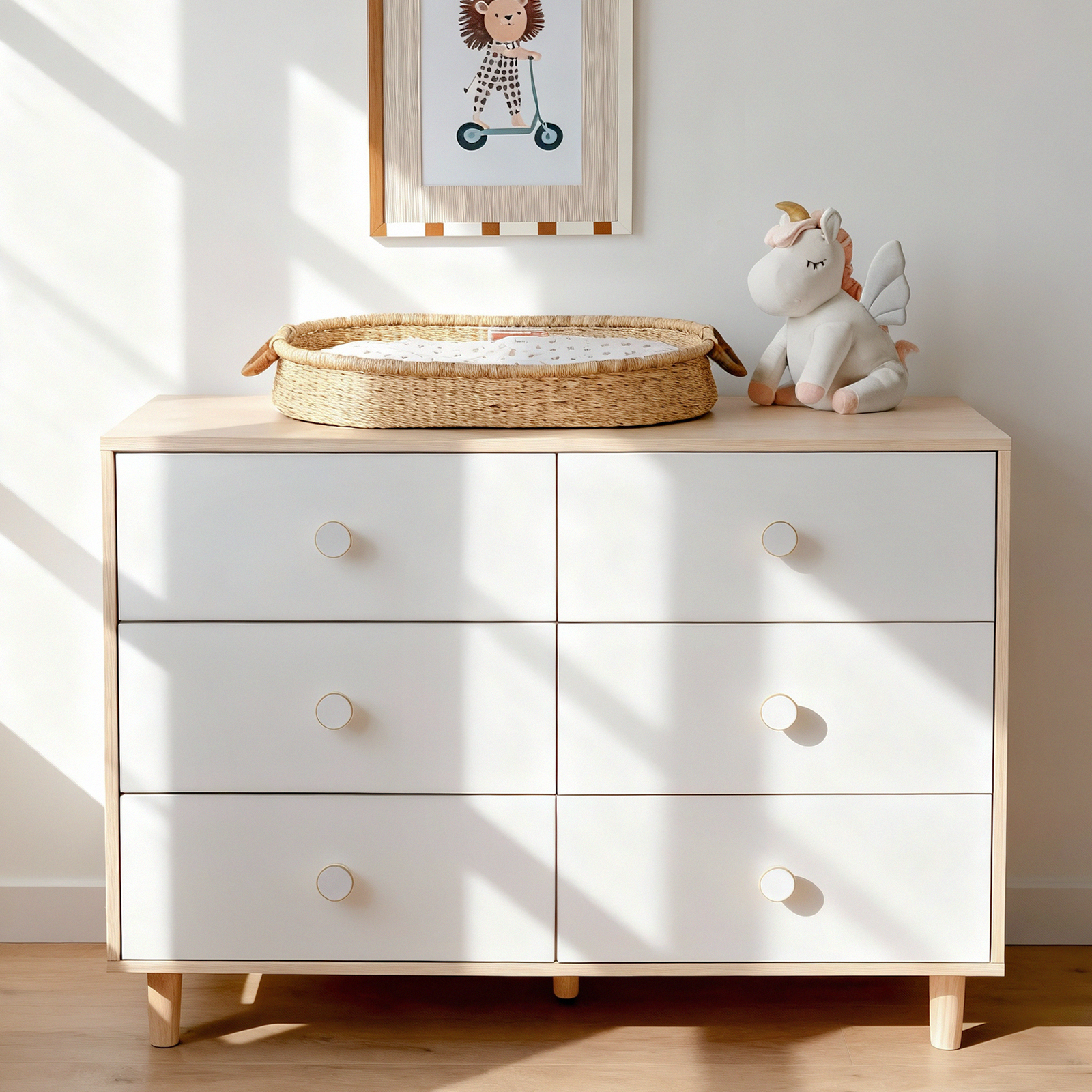 White Baby Dresser 6-Drawer St - đánh giá và giá Baby Nursery Chest Of Drawers