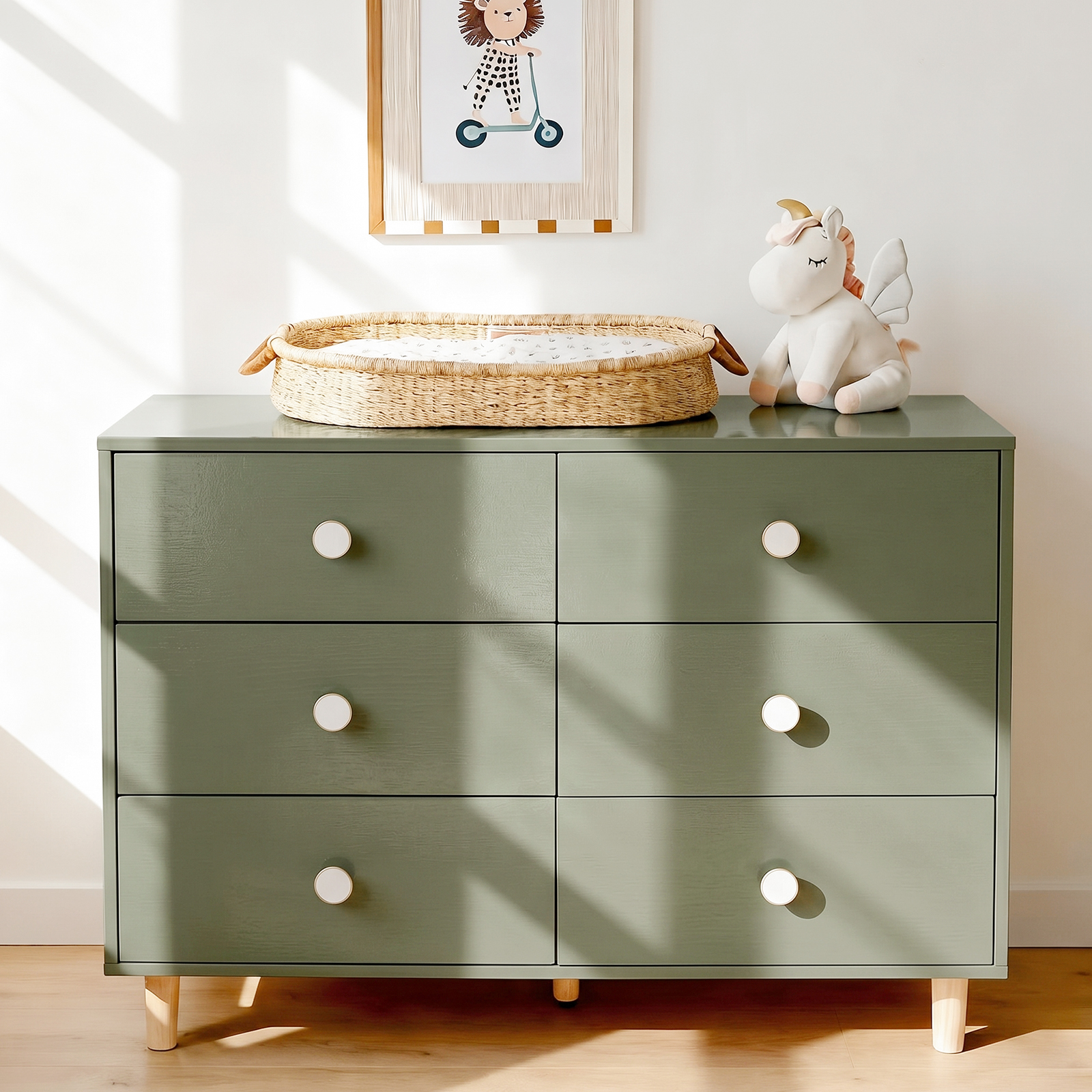 White Baby Dresser 6-Drawer St - đánh giá và giá Baby Nursery Chest Of Drawers