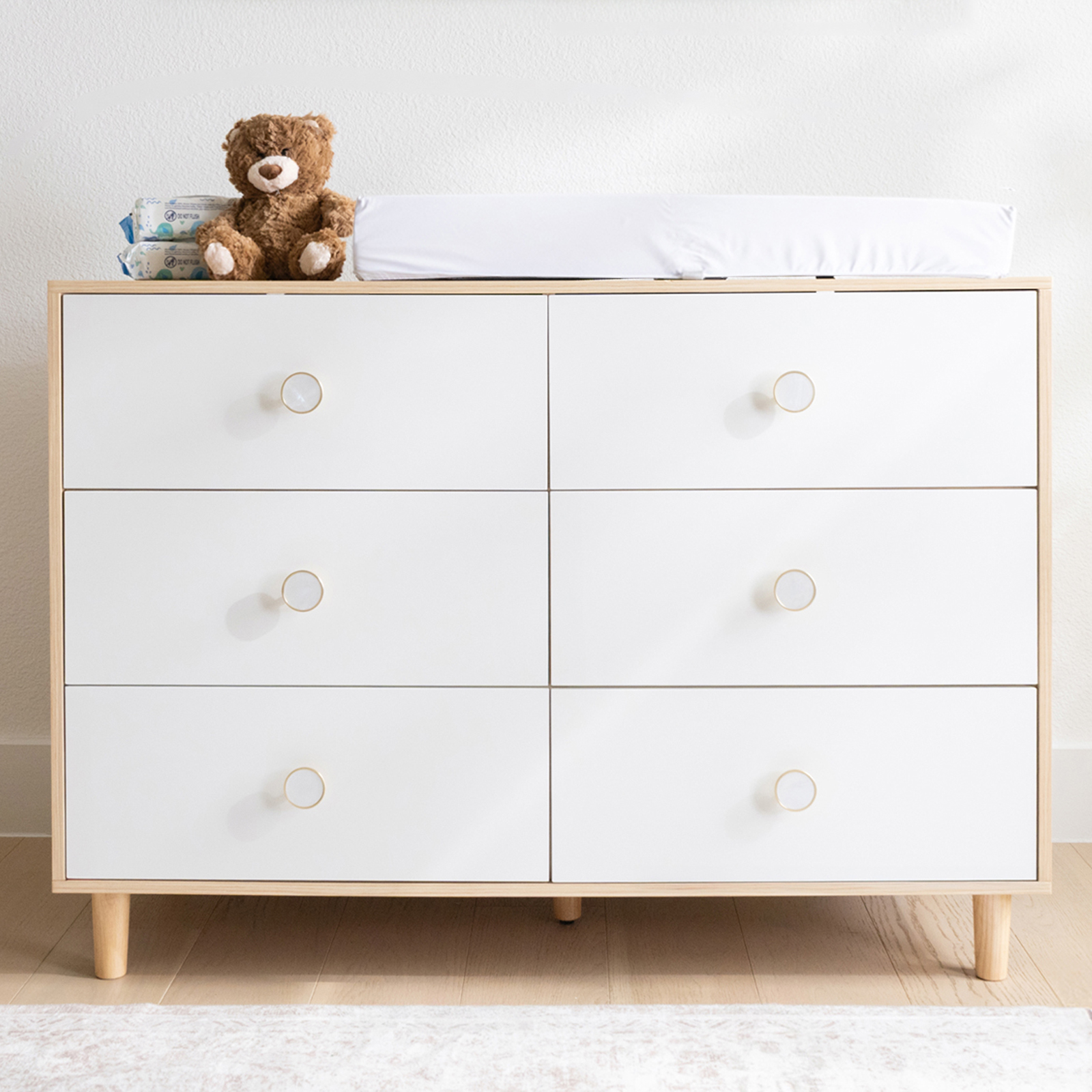 White Baby Dresser 6-Drawer St - đánh giá và giá Baby Nursery Chest Of Drawers